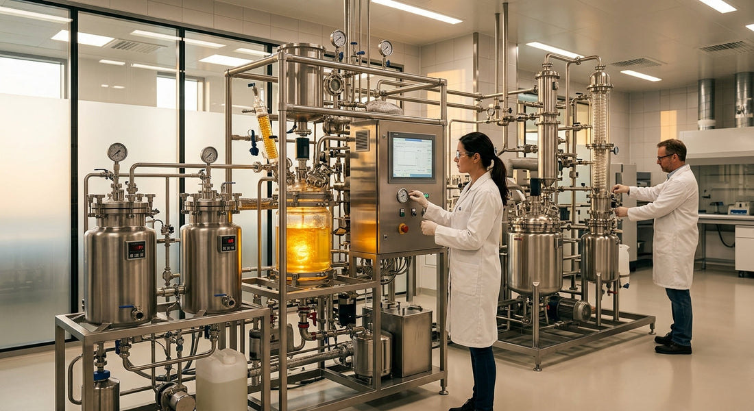 CO2-Extraktion CBD Öl – Extraktionsanlage in einem Labor