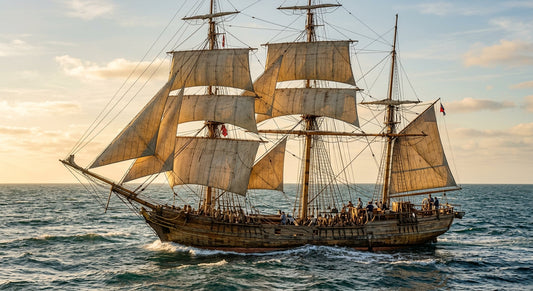 Historisches Segelschiff mit Hanftakelage – Hanf Geschichte Seefahrt